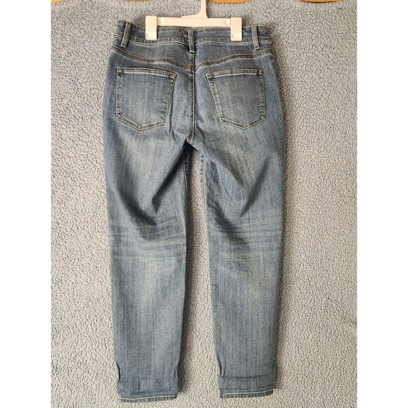 Talbots Boyfriend Jeans Womens 6 Blue Denim Stretch Straight Leg Mid Rise - Picture 12 of 12